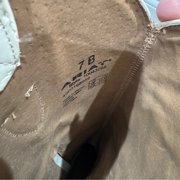 Ariat Casanova Tall Blanco White Leather Cowboy Western Heeled Boots - Picture 11 of 12